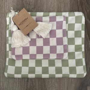 Green and Purple Checkered pouches